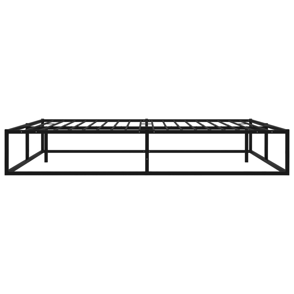 Bed Frame Black Metal 180x200 cm